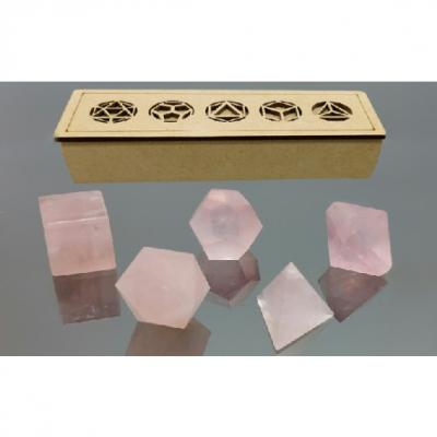 Solides de Platon Quartz Rose