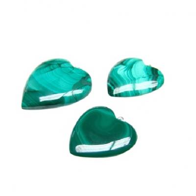 Pendentif Cœur Malachite 26 mm x 26 mm