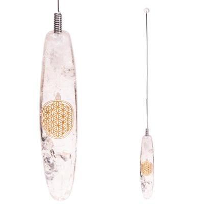 Bio tenseur tige acier Cristal de Roche Fleur de Vie