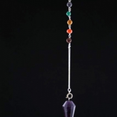Pendule Améthyste 7 Chakras