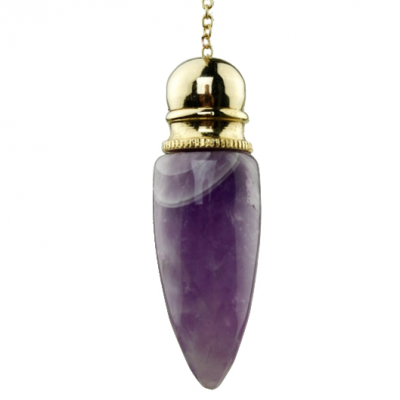 Pendule lotus Amethyste pointe