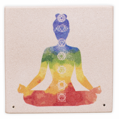 Brûle encens en grès 7 chakras