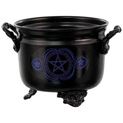 Chaudron noir avec Pentacle bleu