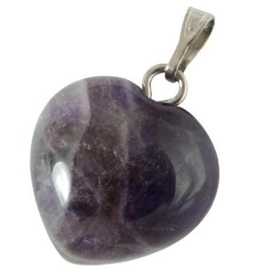 Pendentif Coeur Améthyste 15 mm