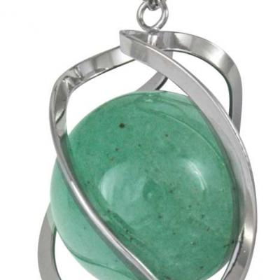 Pendentif Spirale Aventurine Verte