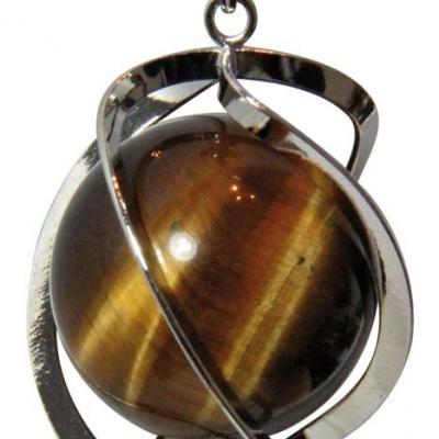 Pendentif Spirale Oeil de tigre