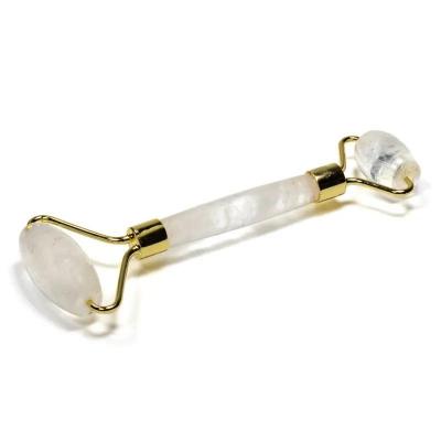 Rouleau massage Cristal de Roche pour visage et corps