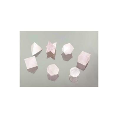 Solides de Platon Quartz Rose (7 solides)