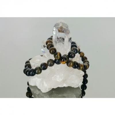 Bracelet Oeil de Faucon 8 mm (naturel)