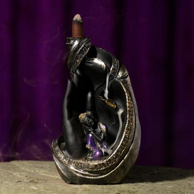 Brûleur d'Encens  à Reflux - Bouddha Thaï assis sur main