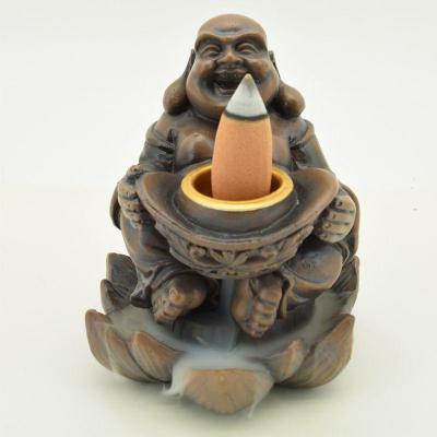 Brûleur d'Encens  à Reflux - Bouddha porte bonheur