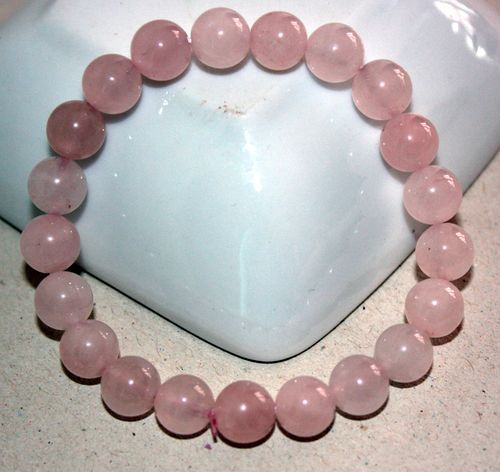 Bracelet Quartz Rose 8 mm
