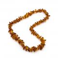 Collier ambre bebe eclats polis cognac