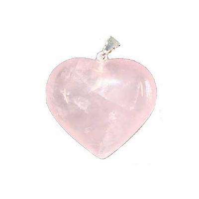 Pendentif Cœur Quartz Rose 10 à 15 mm