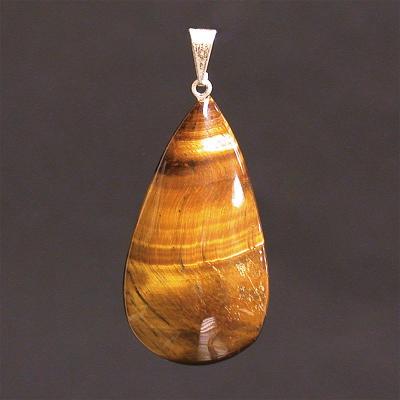 Pendentif goutte Oeil de Tigre