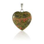 Pendentif Cœur Unakite 20 mm