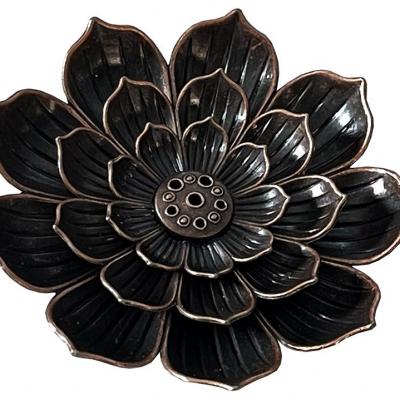Porte Encens - Lotus métal