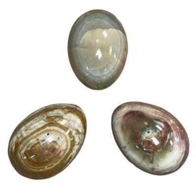Porte encens œuf pierre Onyx 6.5 x 4.5cm
