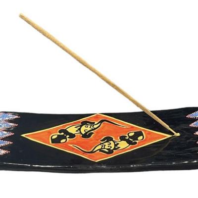 Porte encens Lombok blanc 20cm (Indonésie)