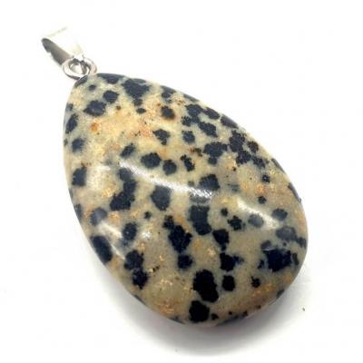 Pendentif Goutte Jaspe Dalmatien