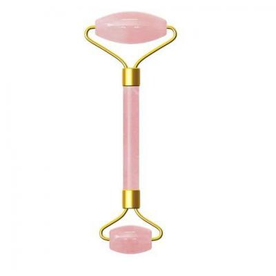 Rouleau massage Quartz Rose pour visage et corps