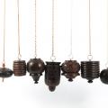 Pendule bois témoin avec pierre