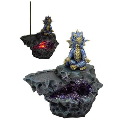 Brûleur d'Encens à Reflux Led - Grotte de cristal du Drago n